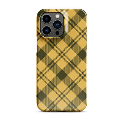 Premium Scottish Yellow Square Kilt Pattern | Aesthetic Phone Case | iPhone 15 Pro Max | Phone Case | Tough Case - Raiden Gate Design