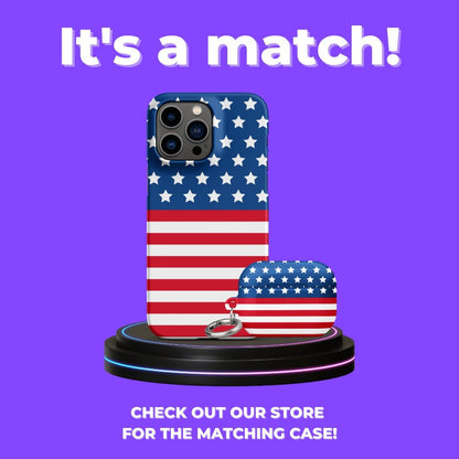 Premium USA Flag | Aesthetic Phone Case | iPhone 15 Pro Max | Phone Case | Tough Case - Raiden Gate Design