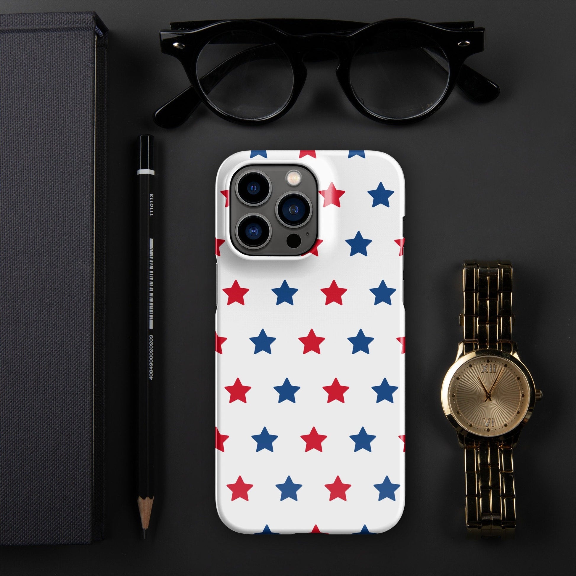 Premium USA Flag Star Pattern | Aesthetic Phone Case | iPhone 15 Pro Max | Phone Case | Tough Case - Raiden Gate Design