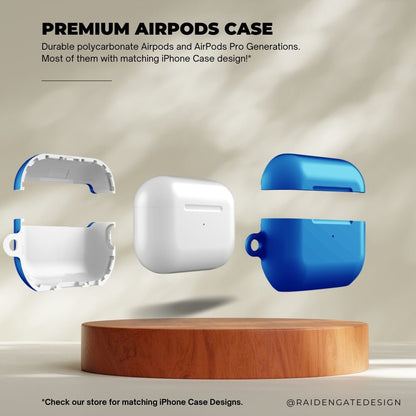 Pure Blue Custom AirPods Pro Case | Tough AirPods Case - Raiden Gate Design