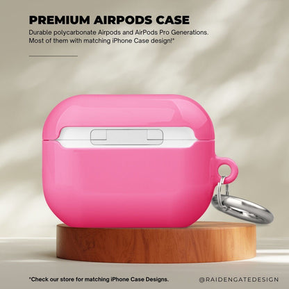 Pure Pink Custom AirPods Pro Case | Tough AirPods Case - Raiden Gate Design