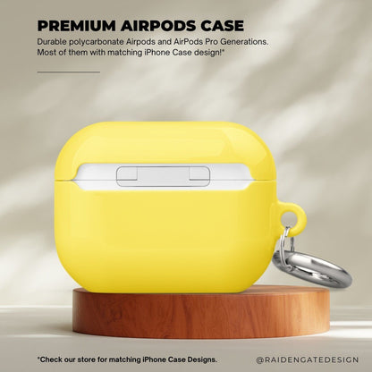 Pure Yellow Custom AirPods Pro Case | Tough AirPods Case - Raiden Gate Design