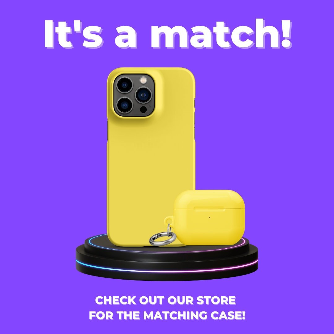 Pure Yellow Custom AirPods Pro Case | Tough AirPods Case - Raiden Gate Design