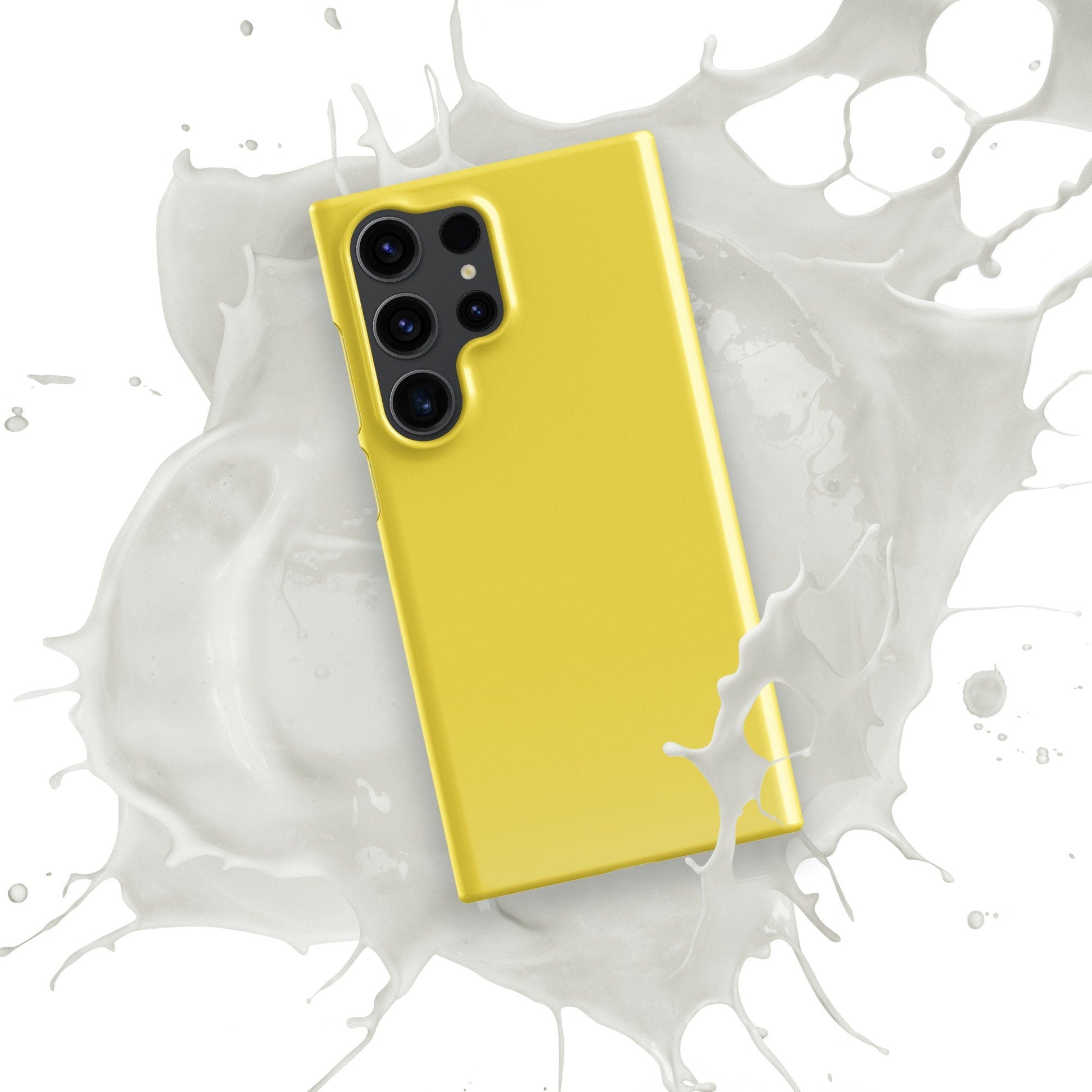 Pure Yellow Samsung Galaxy S24 Ultra Case - Protective Phone Cover Shockproof Slim Case - Raiden Gate Design