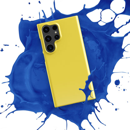 Pure Yellow Samsung Galaxy S24 Ultra Case - Protective Phone Cover Shockproof Slim Case - Raiden Gate Design