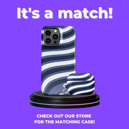 Purple White Waves | Aesthetic Phone Case | iPhone 15 Pro Max | Phone Case | Tough Case - Raiden Gate Design