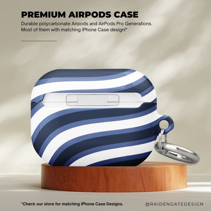 Purple White Waves Custom AirPods Pro Case | Tough AirPods Case - Raiden Gate Design