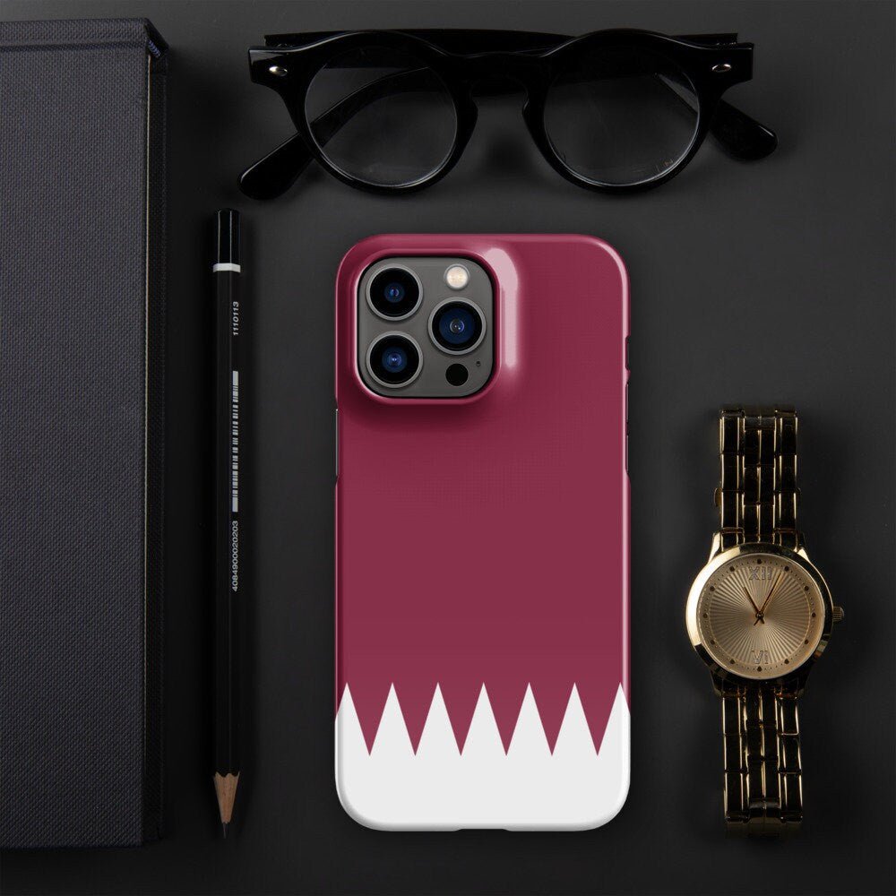 Qatar Flag | Aesthetic Phone Case | iPhone 15 Pro Max | Patriotic Phone Case | Tough Case - Raiden Gate Design