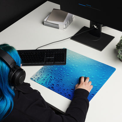 Rain Drops Gaming Mousepad | Desk Mat | Gamer Gift | Desk Accessories | Large Mouse Pad - Raiden Gate Design