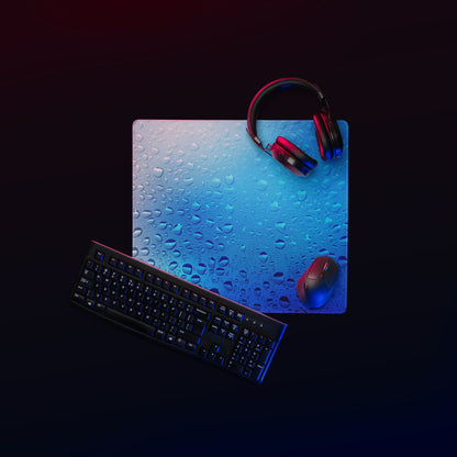 Rain Drops Gaming Mousepad | Desk Mat | Gamer Gift | Desk Accessories | Large Mouse Pad - Raiden Gate Design