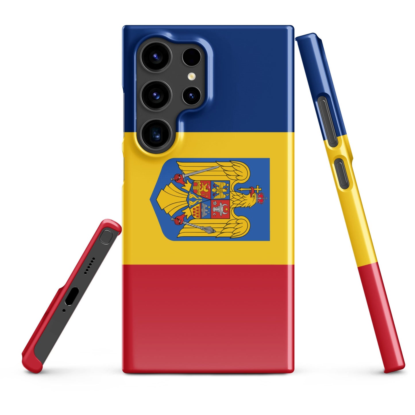 Romania Flag Samsung Galaxy Phone Case for Samsung S24 and Samsung S23 for Patriots - Samsung Case - Raiden Gate Design