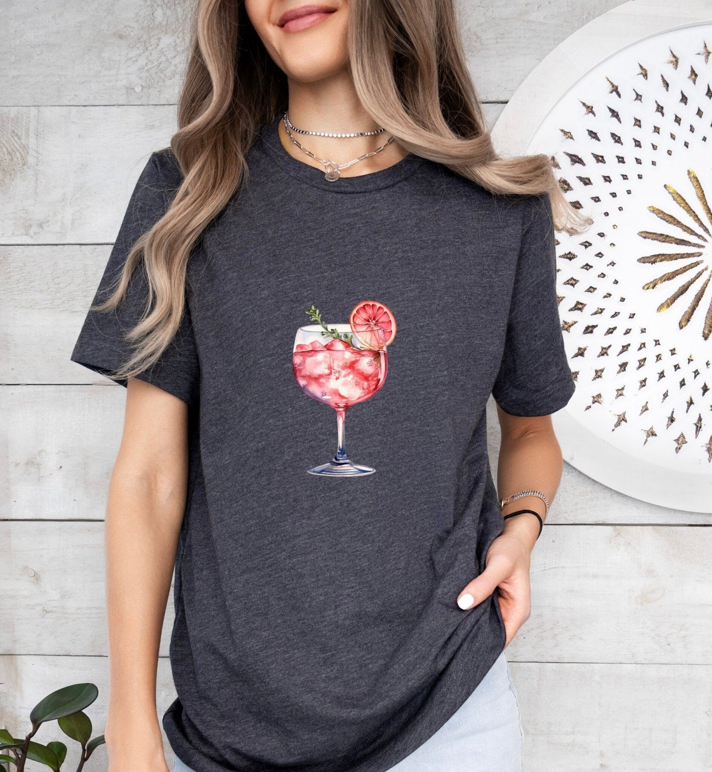 Rose Cocktail Groom or Bride Cocktail Bar Shirt - Minimalist Aesthetic T-Shirt for Bachelor or Hen Party - Fun and Chic Design - Raiden Gate Design