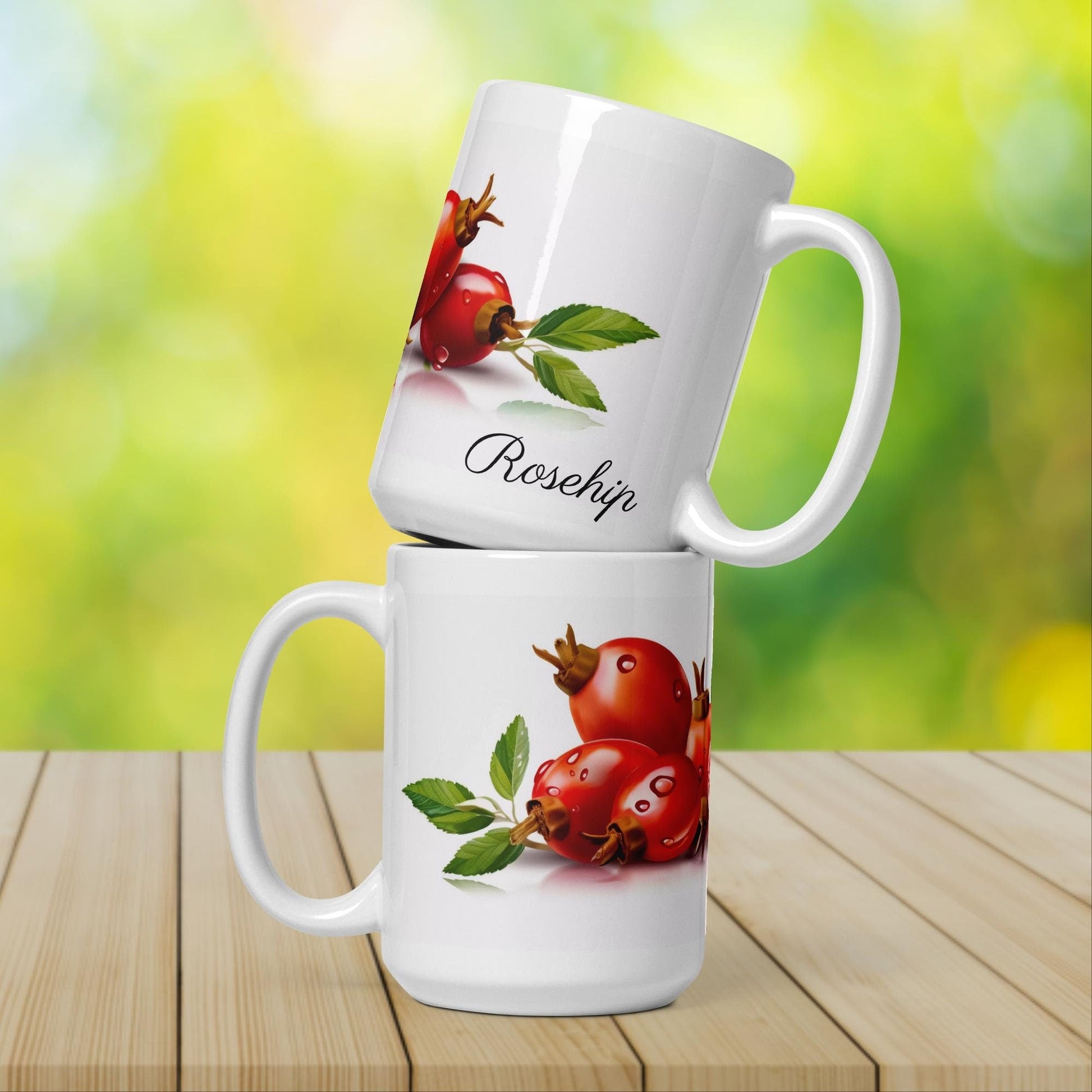 Rosehip Herbal Tea Mug | Teacup | Ceramic Tea Mug | Gifts for Her | Birthday Gift - Raiden Gate Design