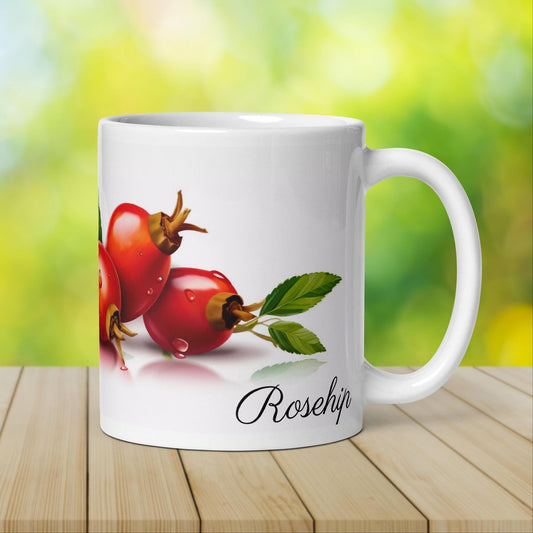 Rosehip Herbal Tea Mug | Teacup | Ceramic Tea Mug | Gifts for Her | Birthday Gift - Raiden Gate Design