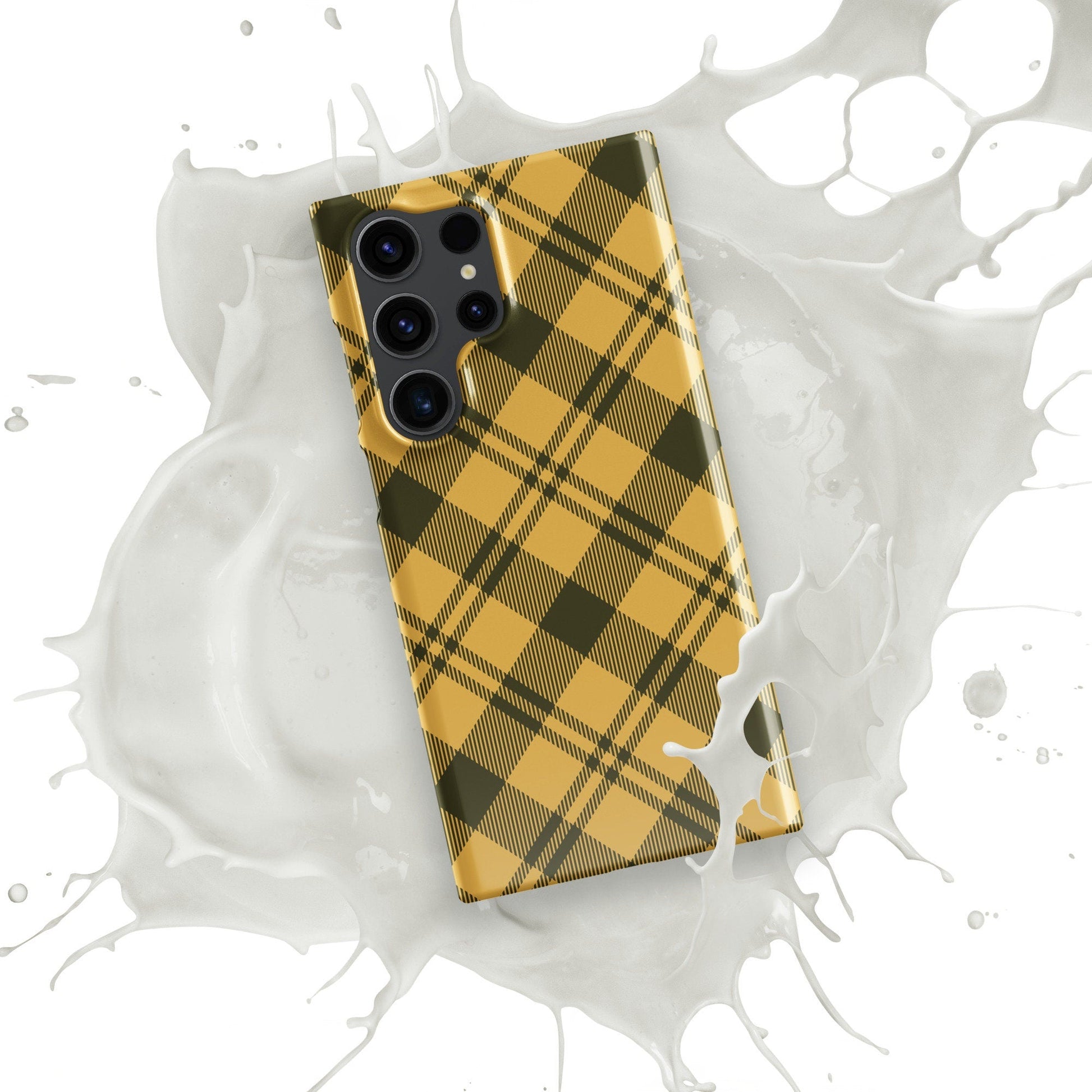 Scottish Kilt Samsung Galaxy S24 Ultra Case - Yellow Pattern - Raiden Gate Design