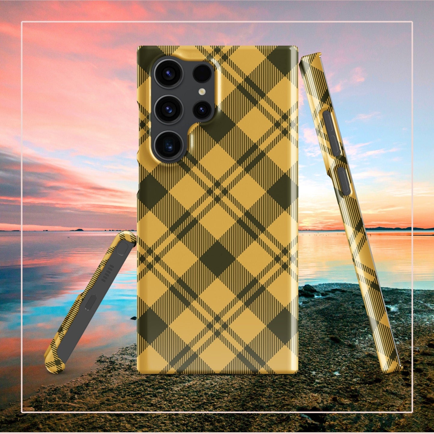 Scottish Kilt Samsung Galaxy S24 Ultra Case - Yellow Pattern - Raiden Gate Design