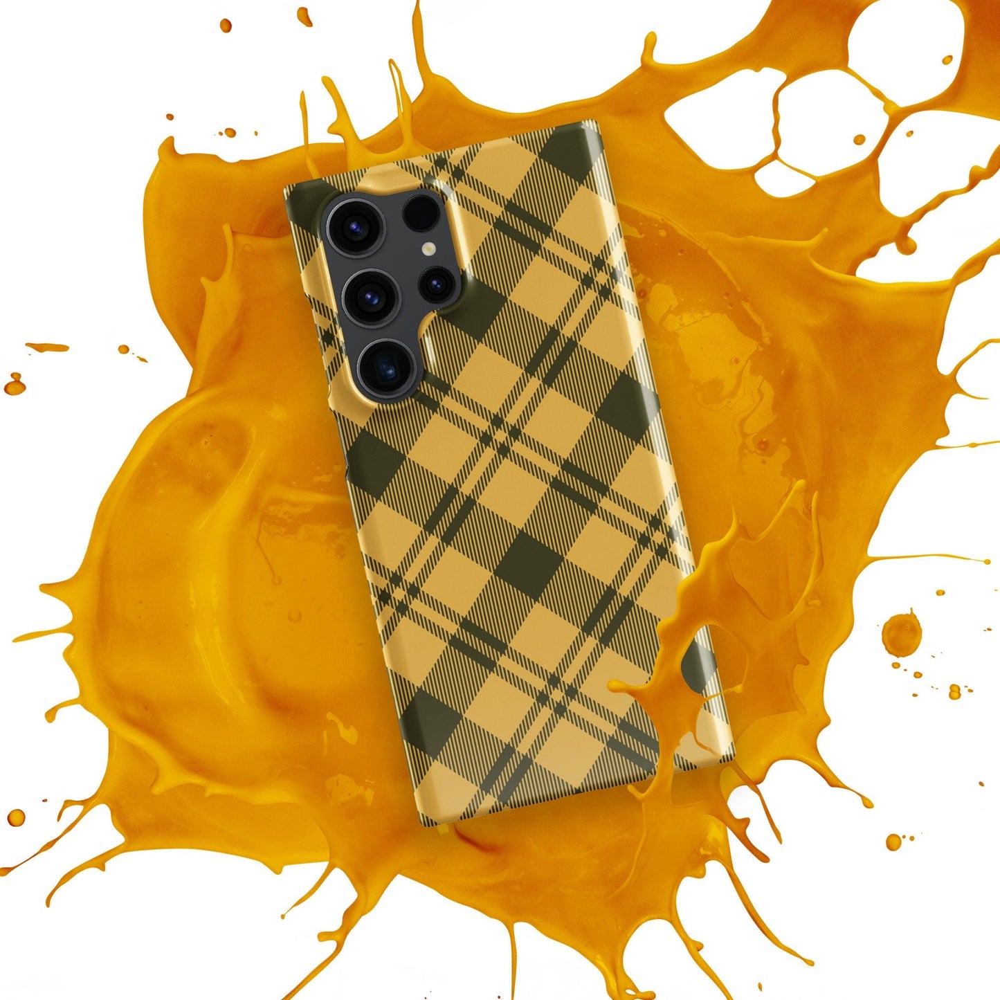 Scottish Kilt Samsung Galaxy S24 Ultra Case - Yellow Pattern - Raiden Gate Design