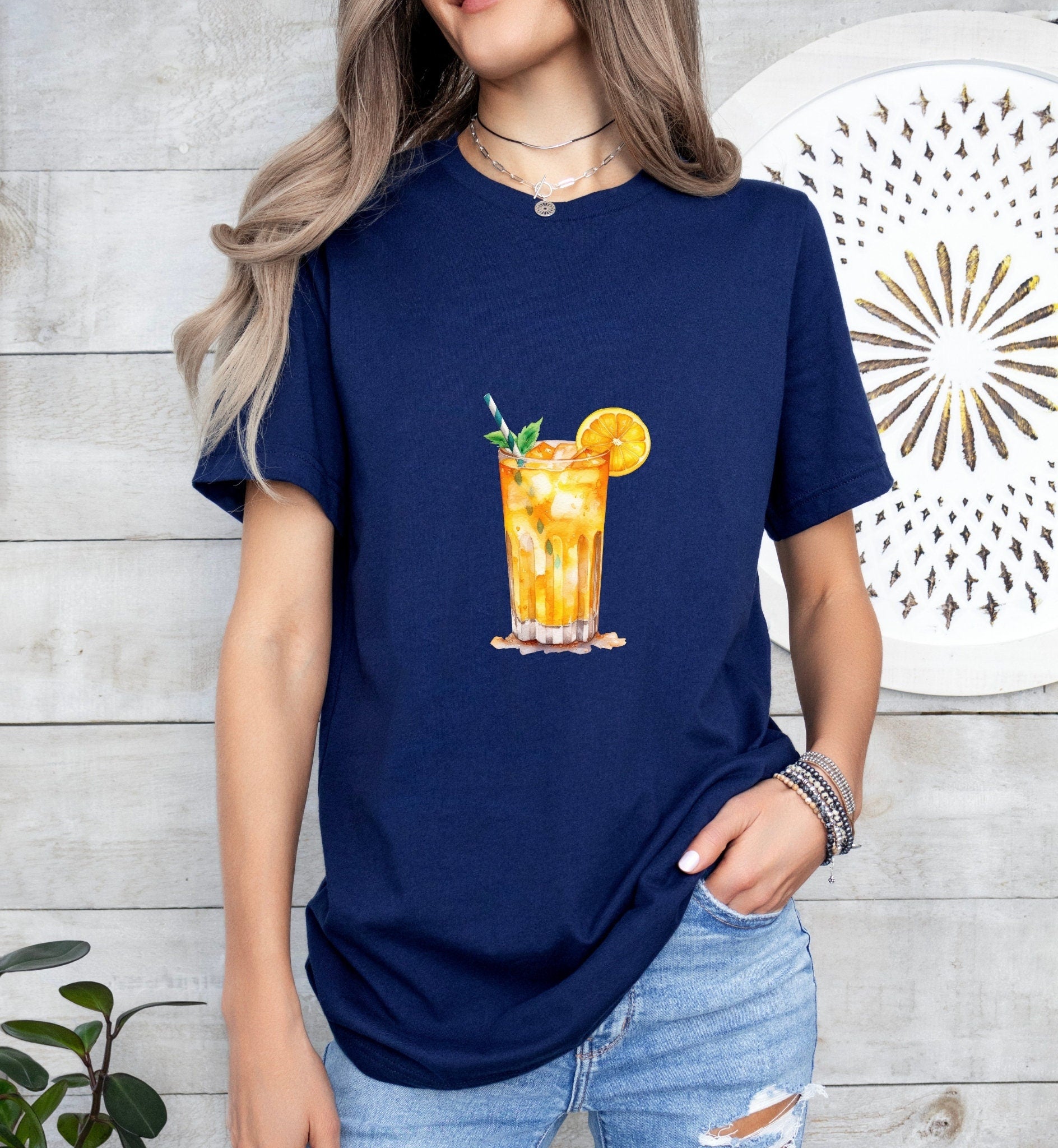 Screwdriver Groom or Bride Cocktail Bar Shirt - Minimalist Aesthetic T-Shirt for Bachelor or Hen Party - Fun and Chic Design - Raiden Gate Design