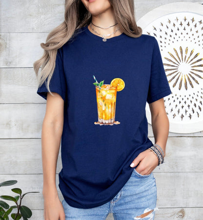 Screwdriver Groom or Bride Cocktail Bar Shirt - Minimalist Aesthetic T-Shirt for Bachelor or Hen Party - Fun and Chic Design - Raiden Gate Design