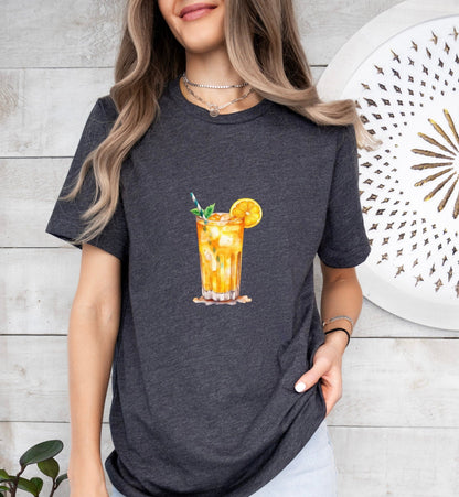 Screwdriver Groom or Bride Cocktail Bar Shirt - Minimalist Aesthetic T-Shirt for Bachelor or Hen Party - Fun and Chic Design - Raiden Gate Design