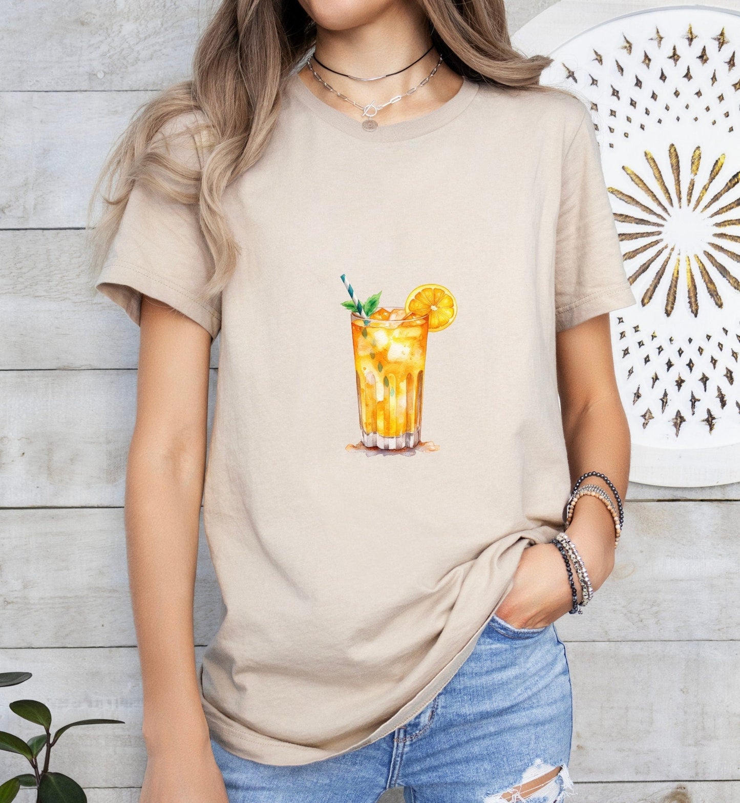 Screwdriver Groom or Bride Cocktail Bar Shirt - Minimalist Aesthetic T-Shirt for Bachelor or Hen Party - Fun and Chic Design - Raiden Gate Design