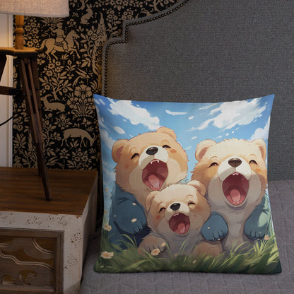 Three Cubs | Anime Pillow | Kawaii Pillow | Decorative Pillow | Throw Pillow - Raiden Gate Design