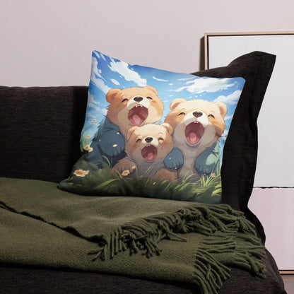 Three Cubs | Anime Pillow | Kawaii Pillow | Decorative Pillow | Throw Pillow - Raiden Gate Design