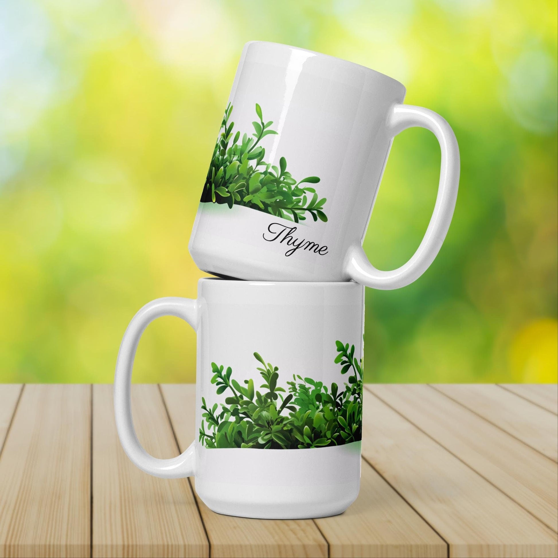 Thyme Herbal Tea Mug | Teacup | Ceramic Tea Mug | Gifts for Her | Birthday Gift - Raiden Gate Design