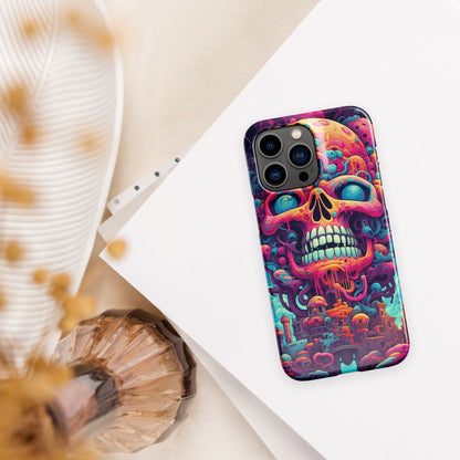 Trippy Skull | Trippy iPhone Case | Weird Phone Case | Psychedelic Case | Skull Phone Case | Mushroom Phone Case - Raiden Gate Design