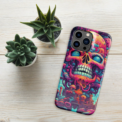 Trippy Skull | Trippy iPhone Case | Weird Phone Case | Psychedelic Case | Skull Phone Case | Mushroom Phone Case - Raiden Gate Design