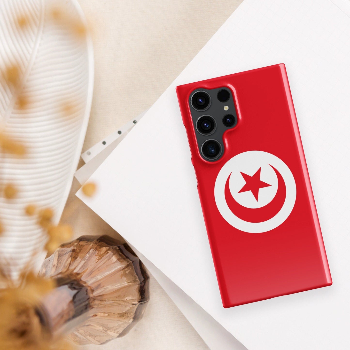 Tunisia Flag Samsung Galaxy Phone Case for Samsung S24 and Samsung S23 for Patriots - Raiden Gate Design