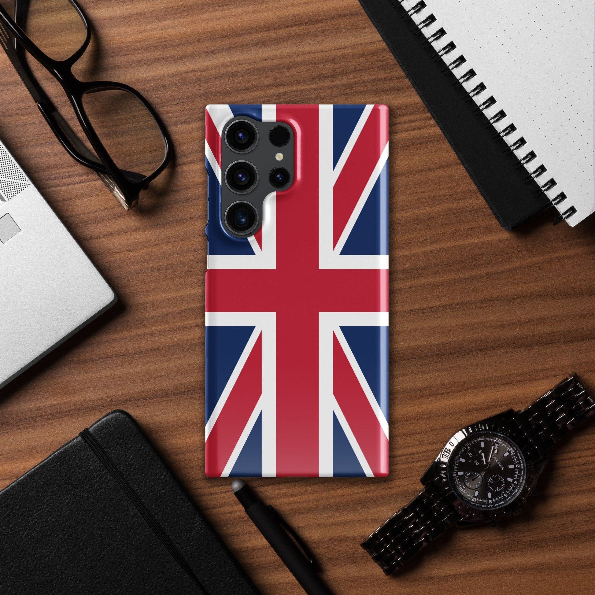 UK Flag Samsung Galaxy Phone Case for Samsung S24 and Samsung S23 for Patriots - Raiden Gate Design