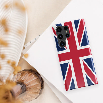 UK Flag Samsung Galaxy Phone Case for Samsung S24 and Samsung S23 for Patriots - Raiden Gate Design