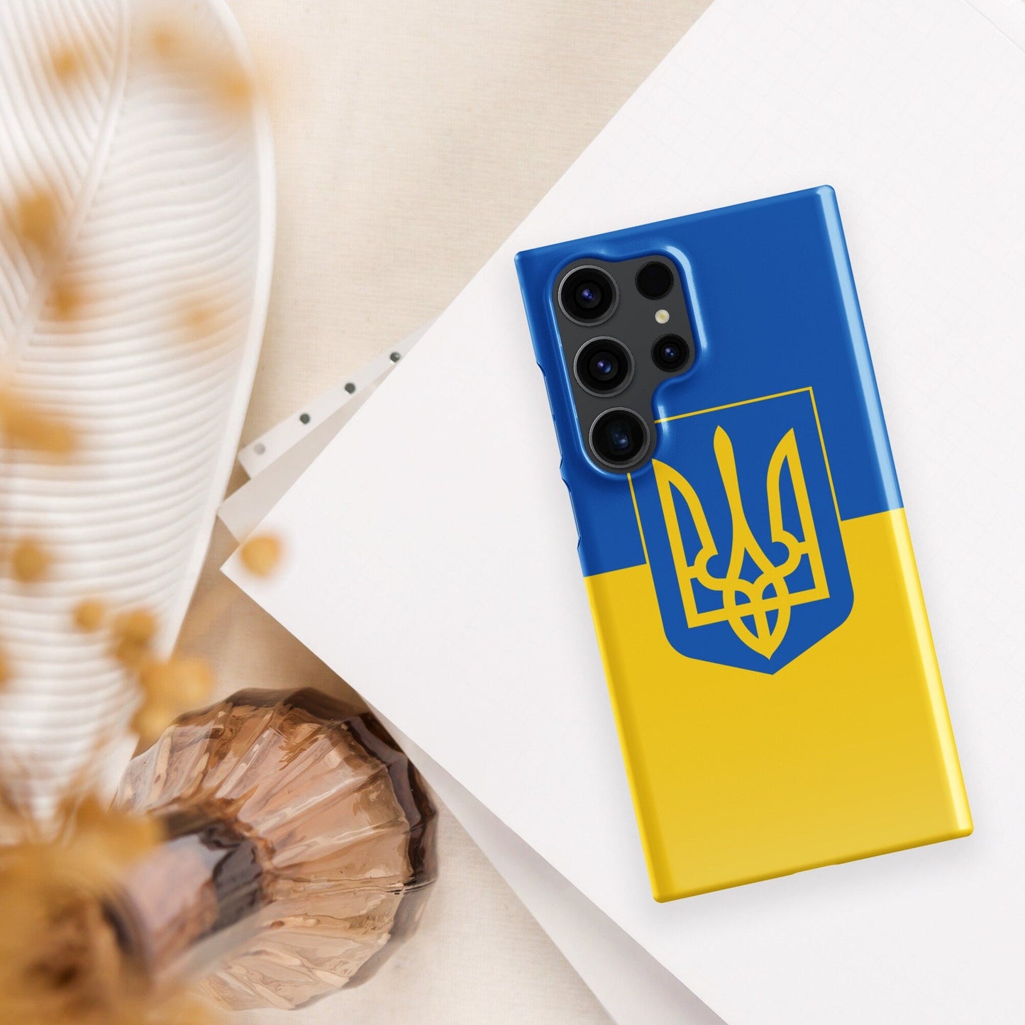 Ukraine Flag Samsung Galaxy Phone Case for Samsung S24 and Samsung S23 for Patriots - Raiden Gate Design