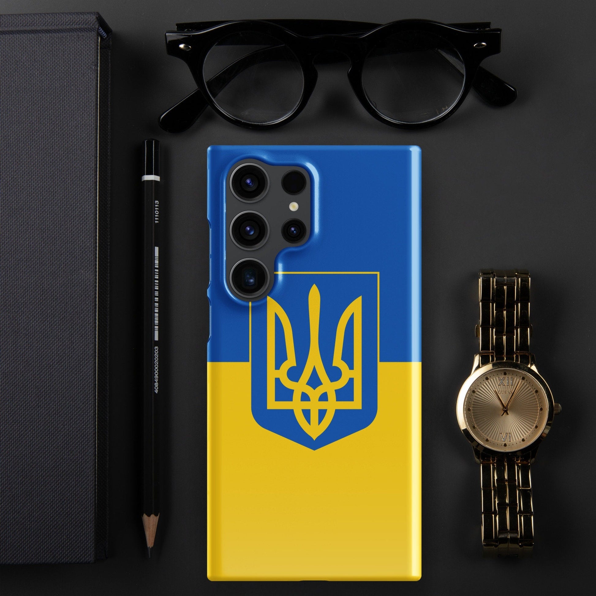 Ukraine Flag Samsung Galaxy Phone Case for Samsung S24 and Samsung S23 for Patriots - Raiden Gate Design