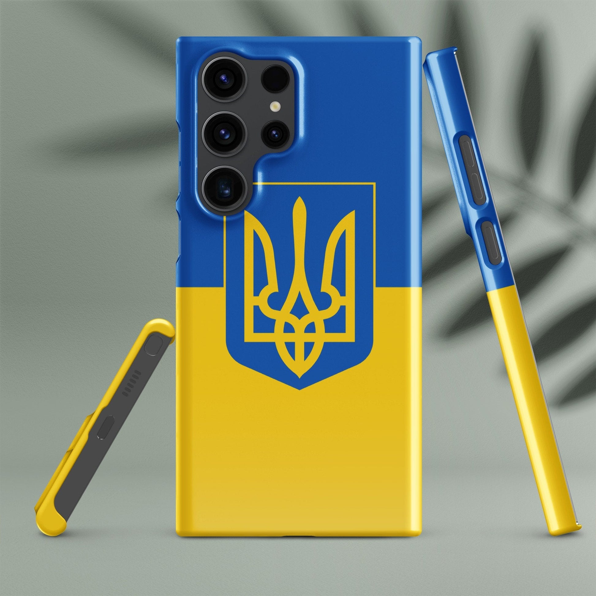 Ukraine Flag Samsung Galaxy Phone Case for Samsung S24 and Samsung S23 for Patriots - Raiden Gate Design