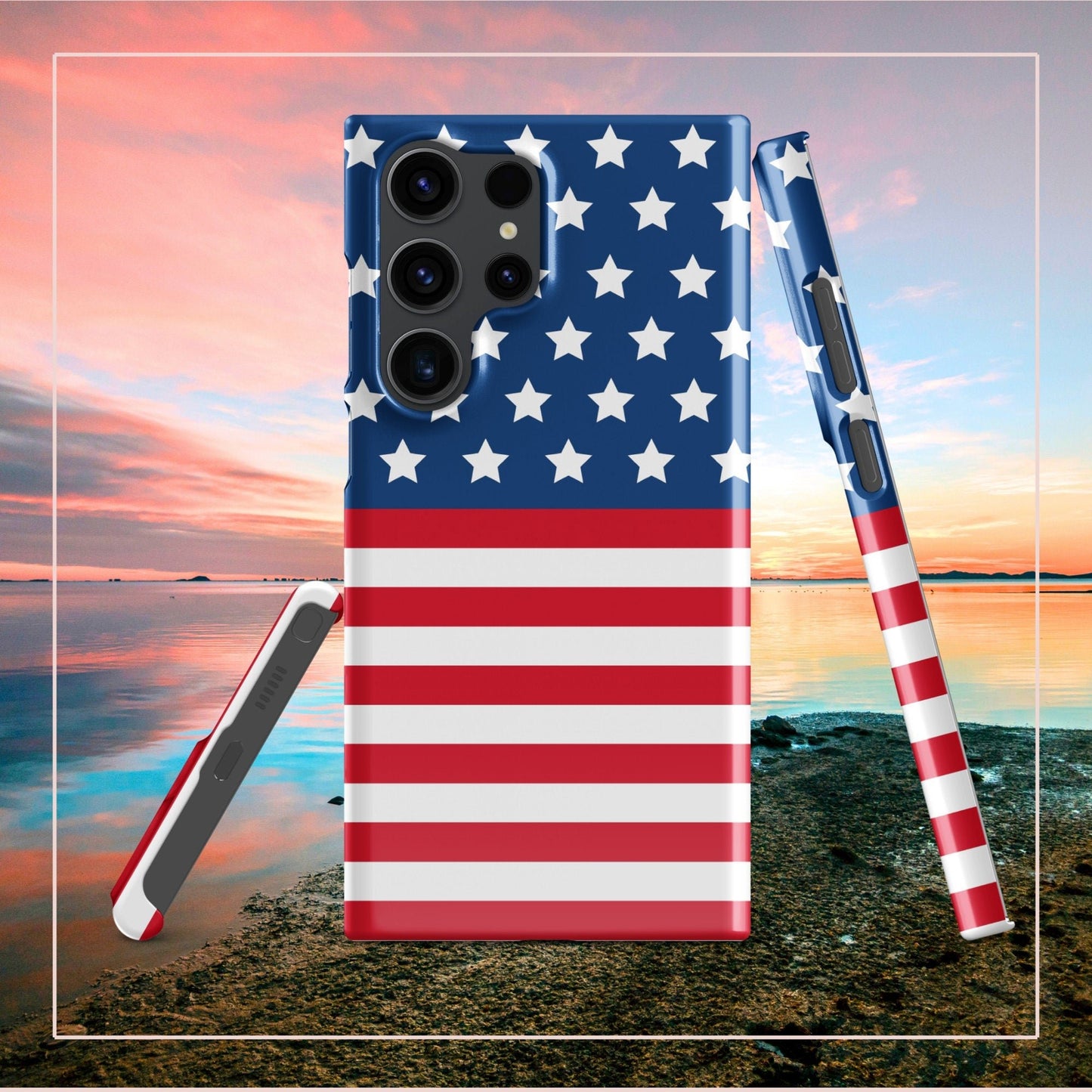 USA Flag Samsung Galaxy S24 Ultra Case Patriotic Design for American Pride - Raiden Gate Design