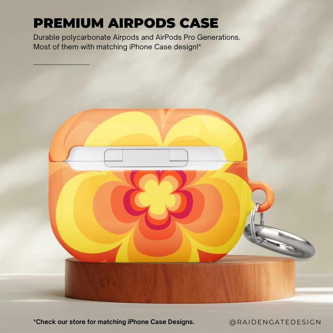 Vibrant Yellow Flower Custom AirPods Pro Case | Tough AirPods Case - Raiden Gate Design