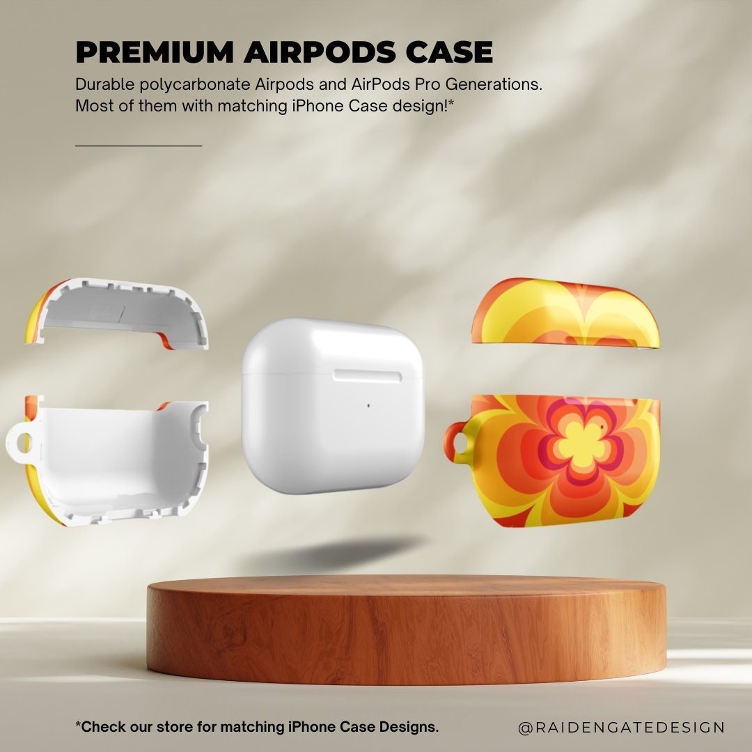 Vibrant Yellow Flower Custom AirPods Pro Case | Tough AirPods Case - Raiden Gate Design