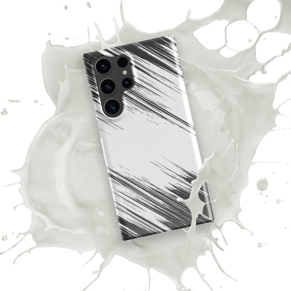 White Diagonal Brush Stroke Samsung Galaxy S24 Ultra Case - Minimalist Design - Raiden Gate Design