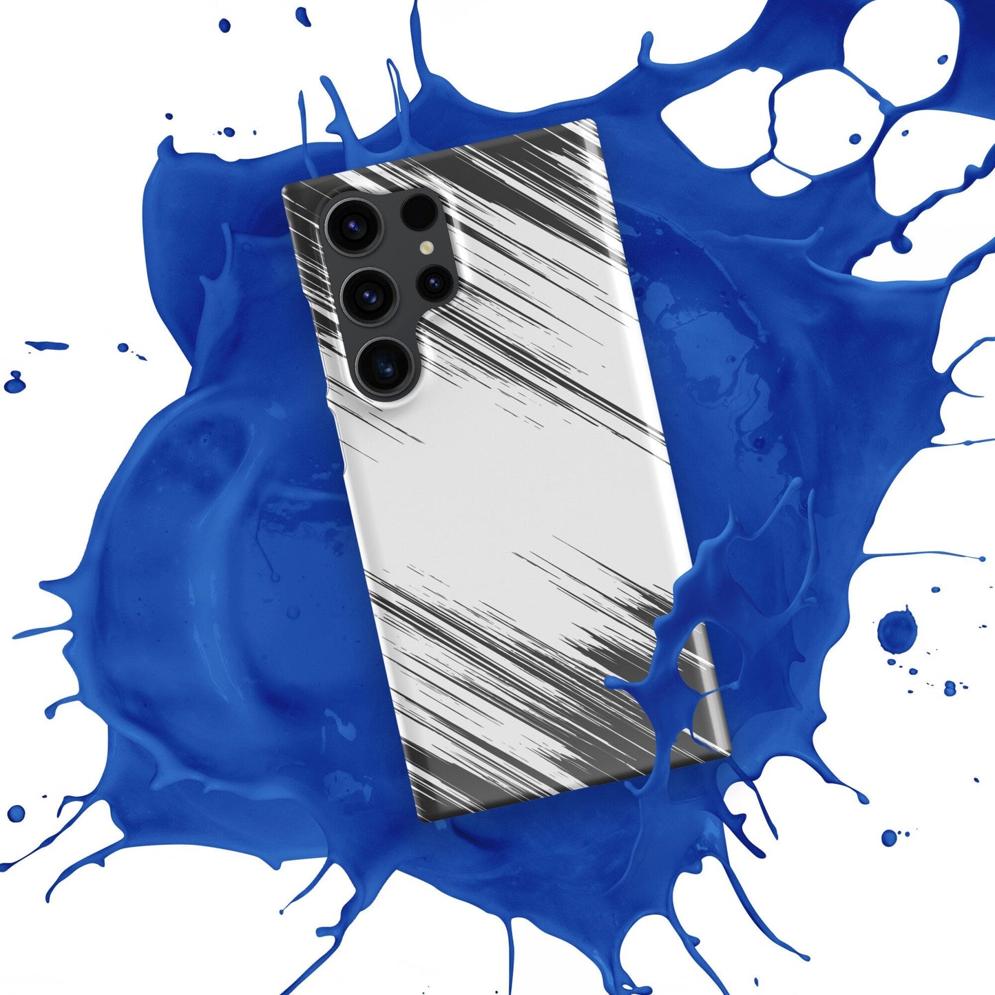 White Diagonal Brush Stroke Samsung Galaxy S24 Ultra Case - Minimalist Design - Raiden Gate Design