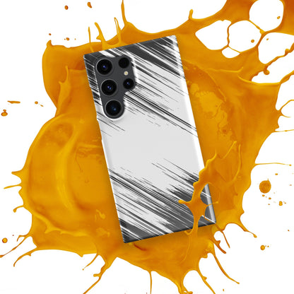 White Diagonal Brush Stroke Samsung Galaxy S24 Ultra Case - Minimalist Design - Raiden Gate Design