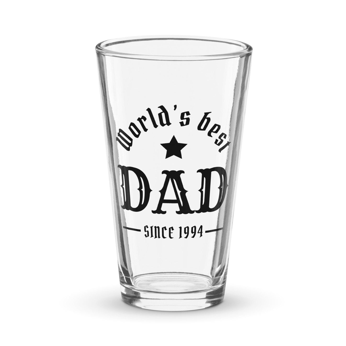 World's Best Dad Personalized – Pint Glass | Shaker Glass | Beer Glass | Beer Lover | Mixer Glass - Raiden Gate Design