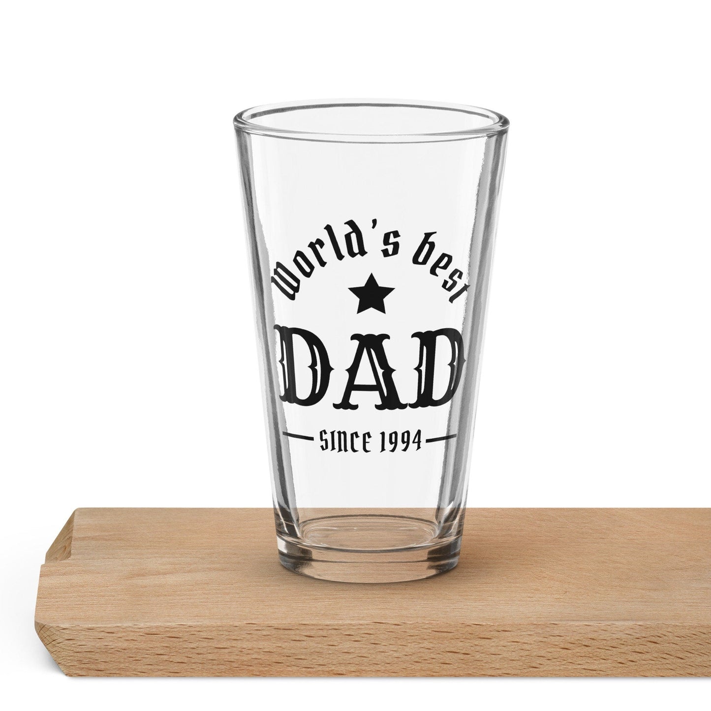 World's Best Dad Personalized – Pint Glass | Shaker Glass | Beer Glass | Beer Lover | Mixer Glass - Raiden Gate Design