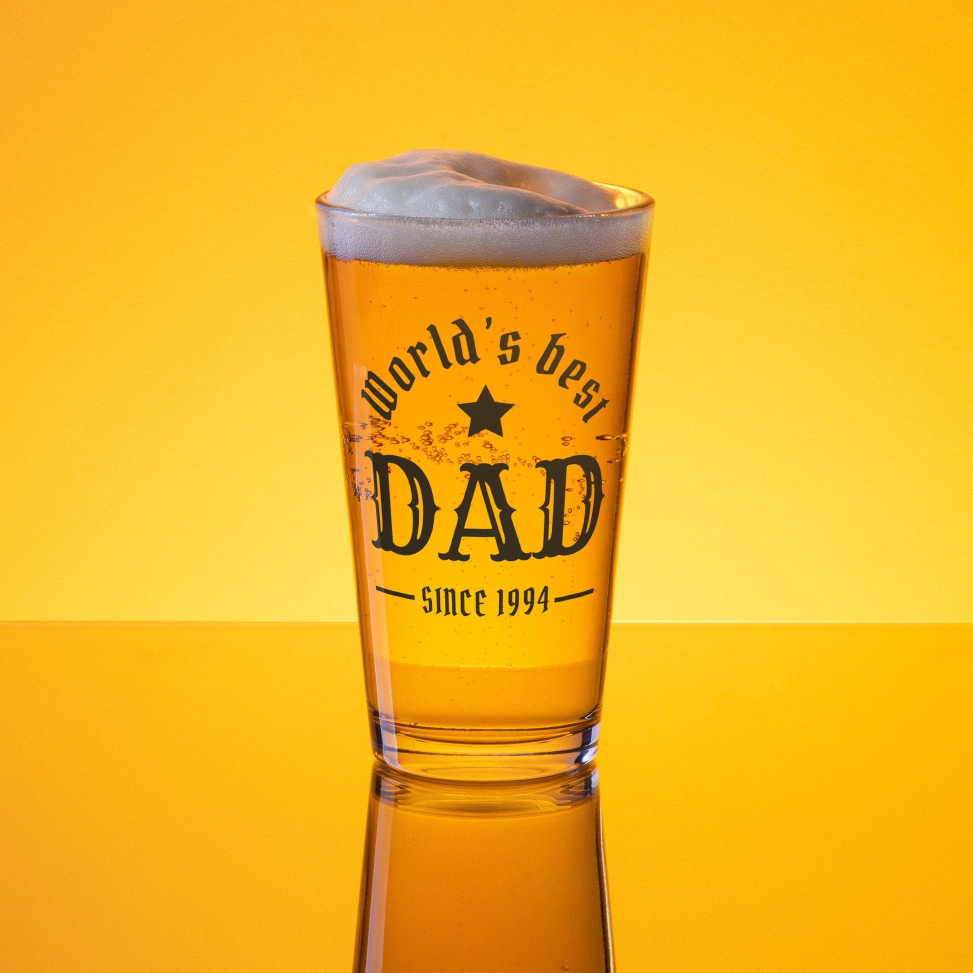 World's Best Dad Personalized – Pint Glass | Shaker Glass | Beer Glass | Beer Lover | Mixer Glass - Raiden Gate Design