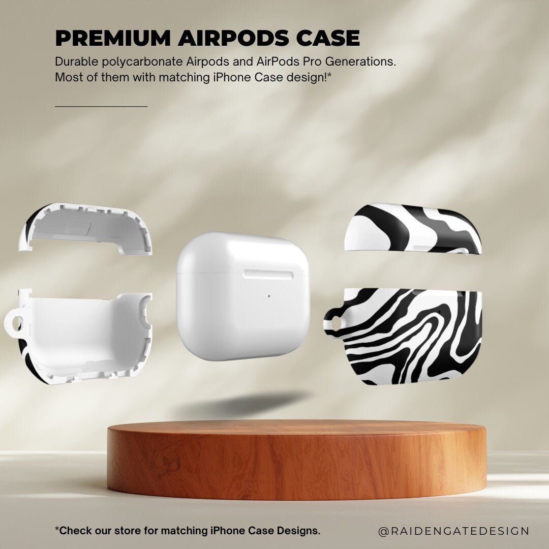 Zebra Skin Custom AirPods Pro Case | Tough AirPods Case - Raiden Gate Design