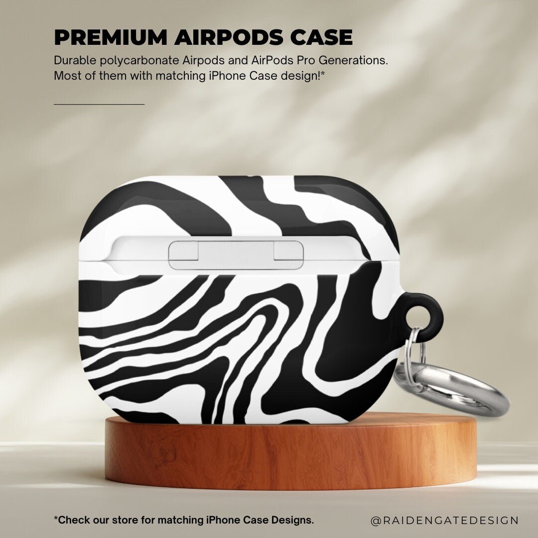 Zebra Skin Custom AirPods Pro Case | Tough AirPods Case - Raiden Gate Design